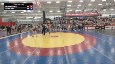 160 lbs Round 3 (12 Team) - Raegan Snider, Lock Haven University vs Sky De Leon, Western New England