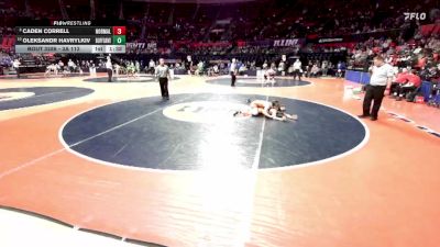 3A 113 lbs Semifinal - Caden Correll, Normal (Community) vs Oleksandr Havrylkiv, Buffalo Grove