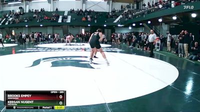 285 lbs Cons. Round 4 - Brooks Empey, Wisconsin vs Keegan Nugent, Michigan