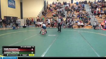 75 lbs Round 1 - Kade McNamara, Zumbrota-Mazeppa Cougars vs Aleigha Freeman, Flat Earth Wrestling Club