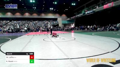 110 lbs Quarterfinal - Wyatt Loftis, Mad Dawg Wrestling Club vs Kameo Rozet, Nakamura Wrestling