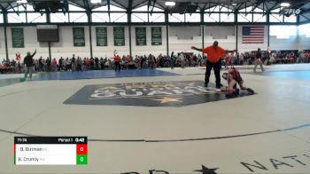 71-74 lbs Quarterfinal - BrocLee Butman, Eierman Elite vs Brody Crumly, Petersburg WC