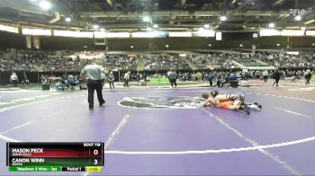 132 lbs Champ. Round 1 - Canon Winn, Burns vs Mason Peck, Idaho Falls