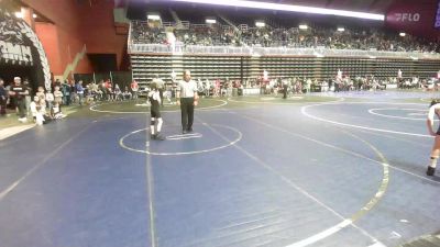 65 lbs Round Of 16 - Cree Garza, No Team vs Isaac Stoner, Cowboy Kids WC