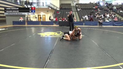 131 lbs 5th Place Match - Lillian Avalos, Vanguard vs Jania Dunigan, Schreiner University