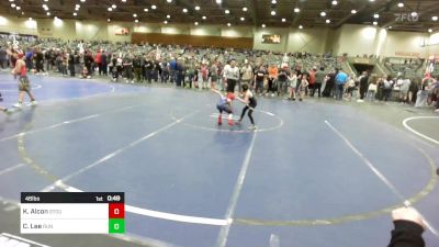 46 lbs Semifinal - Kiah Alcon, Stout Wrestling Academy vs Carson Lee, Run To Danger
