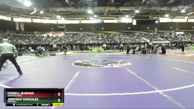 120 lbs Champ. Round 1 - Farrell Burman, Wasatch Utah vs Jeremiah Gonzalez, Meridian