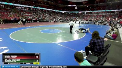 D1-150 lbs Champ. Round 1 - Brady Krueger, Port Washington vs Aiden Zirbel, Waukesha North