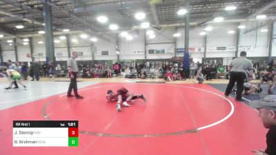 98 lbs Rr Rnd 1 - Josiah Deonigi, Mat Demon WC vs Brantlee Brohman, Roseburg Mat Club