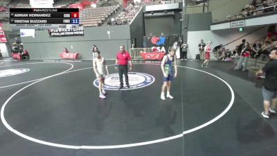 120 lbs Cons. Rd Of 32 - Adrian Hernandez, Canyon Springs High School Wrestling vs Tristan Buzzard, Friendly Hills Wrestling Club