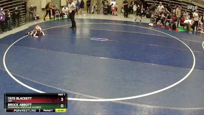 54 lbs Champ. Round 1 - Tate Blackett, JWC vs Brock Abbott, Sanderson Wrestling Academy