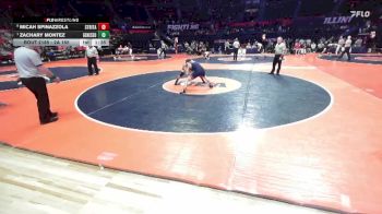 2A 165 lbs Quarterfinal - Zachary Montez, Geneseo vs Micah Spinazzola, Chicago (St. Rita)