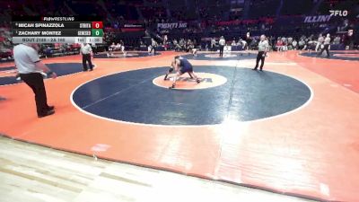2A 165 lbs Quarterfinal - Zachary Montez, Geneseo vs Micah Spinazzola, Chicago (St. Rita)