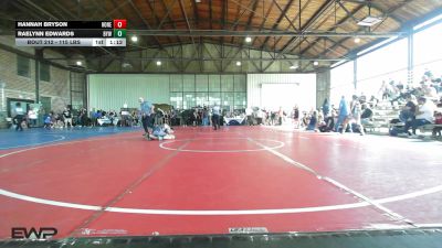 115 lbs Quarterfinal - Hannah Bryson, Honey Badgers Wrestling Club vs Raelynn Edwards, Bristow Elementary Wrestling Club