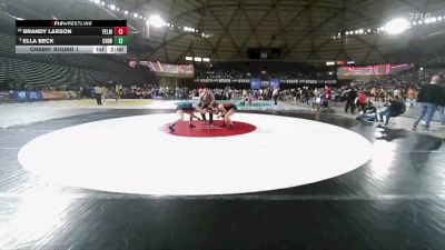 Girls 4A 130 lbs Champ. Round 1 - Ella Beck, Chiawana (Girls) vs Brandy Larson, Yelm (Girls)