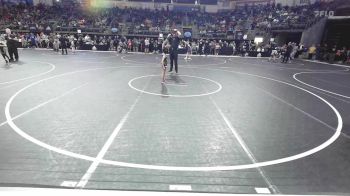 43 lbs Round Of 16 - Owen De Los Reyes, Kansas Young Guns vs Cruz Moreno, Webb City Youth Wrestling