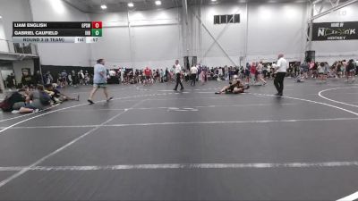 190 lbs Round 3 (6 Team) - Gabriel Caufield, Iron Horse Blue vs Liam English, GPS White