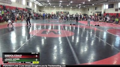 55 lbs Round 4 - Serencia Straley, Crandon Youth Wrestling vs Lennox Sather, Saint Peter Saints