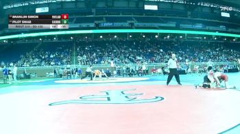 D2-120 lbs Cons. Round 3 - Branlun Simon, Portland vs Pilot Swab, Stevensville Lakeshore