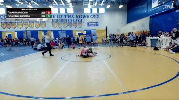 106 lbs Cons. Semi - Clayton Newton, Camden County Outsiders vs Jake Margolis, Cowboy Wrestling Club