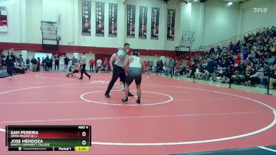 285 lbs Champ. Round 2 - Jose Mendoza, Shasta Community College vs Sam Pereira, Simon Fraser (B.C.)