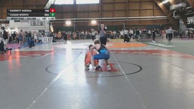 120 lbs Quarterfinal - Garrett Bjerga, Pinnacle vs Logan Worth, Broad Axe Wrestling Academy