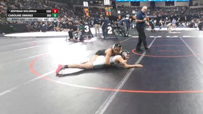 145 lbs Round Of 16 - Jestinah Solomua, Corona (SS) vs Caroline Jimenez, Dinuba (CS)