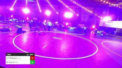 78 lbs Consolation - Kendric Trout-Palomo, Western Nebraska Elite vs Wyatt Garris, Animal House WC