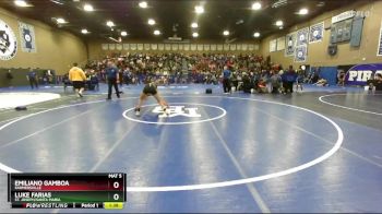 106 lbs Champ. Round 1 - Luke Farias, St. Joseph/Santa Maria vs Emiliano Gamboa, Farmersville