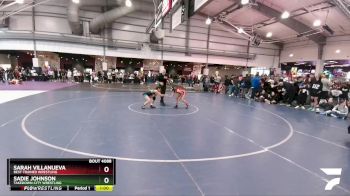 92 lbs Cons. Semi - Sadie Johnson, Takedown-City Wrestling vs Sarah Villanueva, Best Trained Wrestling