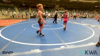 52 lbs Semifinal - Stella Spencer, Collinsville Cardinal Youth Wrestling vs Maverick Lee-degraffenreid, Checotah Matcats