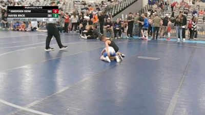 53 lbs Cons. Sub-semis - Hayes Ence, Shootbox Wrestling Club vs Emersen Seim, Douglas Wrestling Club