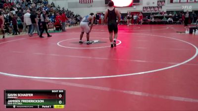 215 lbs Quarterfinal - Jamisen Frederickson, New Ulm Area vs Gavin Schaefer, Marshall