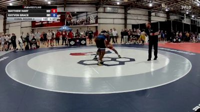 65 kg Cons. Round 3 - Matthew Hart, Indiana RTC vs Khyvon Grace, Hilltopper Wrestling Club