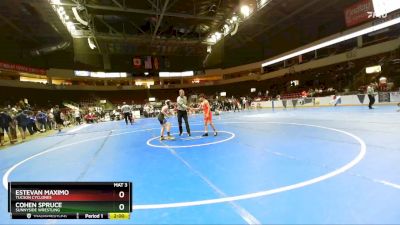 98 lbs 1st Place Match - Cohen Spruce, Sunnyside Wrestling vs Estevan Maximo, Tucson Cyclones