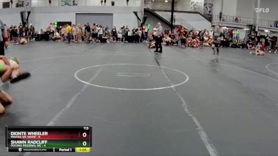 113 lbs Round 1 (8 Team) - Shawn Radcliff, Pocono Regional WC vs Dionte Wheeler, Pirates WC White