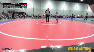 65 lbs Rr Rnd 5 - KIMBER BRYSON, SOTM Lady Outlaw vs Kinley Pederson, Funky Singlets K-6