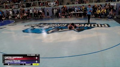 77 lbs Quarterfinal - Morgan Pegues, Juneau Youth Wrestling Club Inc. vs Carter Shepersky, Mat-Su Matmen