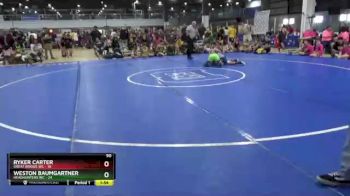 90 lbs Round 4 (8 Team) - Ryker Carter, GREAT BRIDGE WC vs Weston Baumgartner, HEADHUNTERS WC