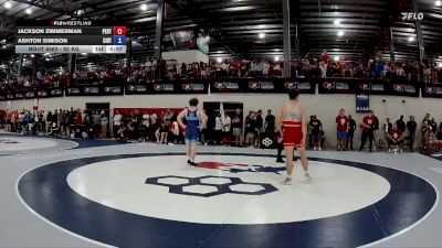 92 kg Champ. Round 1 - Jackson Zimmerman, Pennsylvania RTC vs Ashton Simison, Cincinnati Rtc