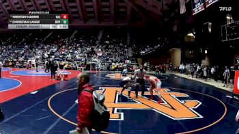 1A-157 lbs Champ. Round 1 - Christian Lange, Mt. Pisgah Christian School vs Trenton Harris, Mt Zion, Carroll