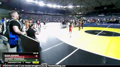 49 lbs Round 2 - Olivia Romero, Victory Wrestling-Central WA vs Kennedy Stockdale, CNWC Concede Nothing Wrestling Club