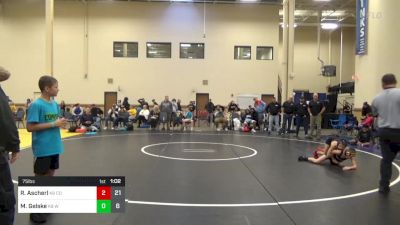 75 lbs Rr Rnd 6 - Ryder Ascherl, Compound K-8 vs Michael Gelske, Westshore WC K-8