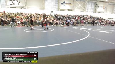 75 lbs Champ. Round 1 - Gannon Erb, Black Belt Wrestling Academy vs Jeremiah ElusmaDuBois, Carthage Wrestling Association