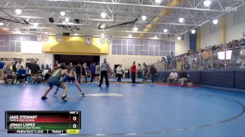 106 lbs Quarterfinal - Jonah Lopez, St. Patrick`s High School vs Jake Stewart, Tupelo High School