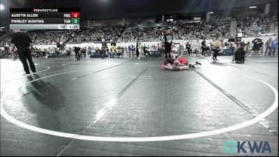 91 lbs Round Of 16 - Austyn Allen, Ponca City Wildcat Wrestling vs Primley Bunting, Team Worx Wrestling Club