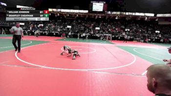 55 lbs Champ. Round 1 - William Johnson, MP1 vs Brantley Cheatham, HHY1