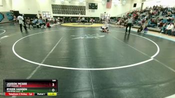 144 lbs Round 1 (10 Team) - Ryker Hansen, Cheyenne East vs Jaxson McGee, Fort Collins