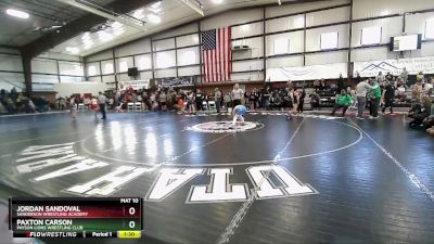 100 lbs Quarterfinal - Paxton Carson, Payson Lions Wrestling Club vs Jordan Sandoval, Sanderson Wrestling Academy