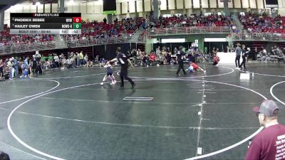 60-64 lbs Semifinal - Phoenix Bebee, Wakefield Youth Wrestling vs Hailey Owen, Nebraska City Wrestling Club - Girls